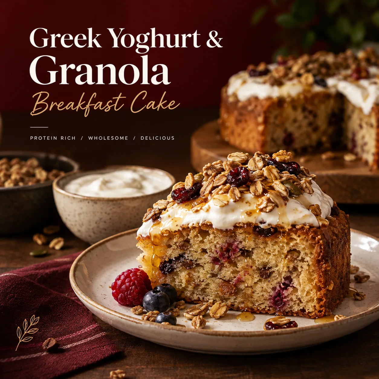 Greek Yoghurt & Granola Breakfast Cake